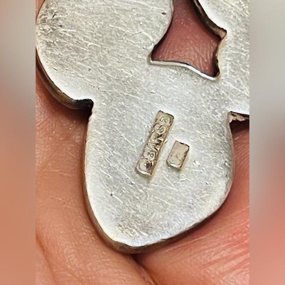 Barse Sterling Silver Multi-Stone Pendant Turquoise Onyx Rhodochrosite 24 G - Picture 5 of 6